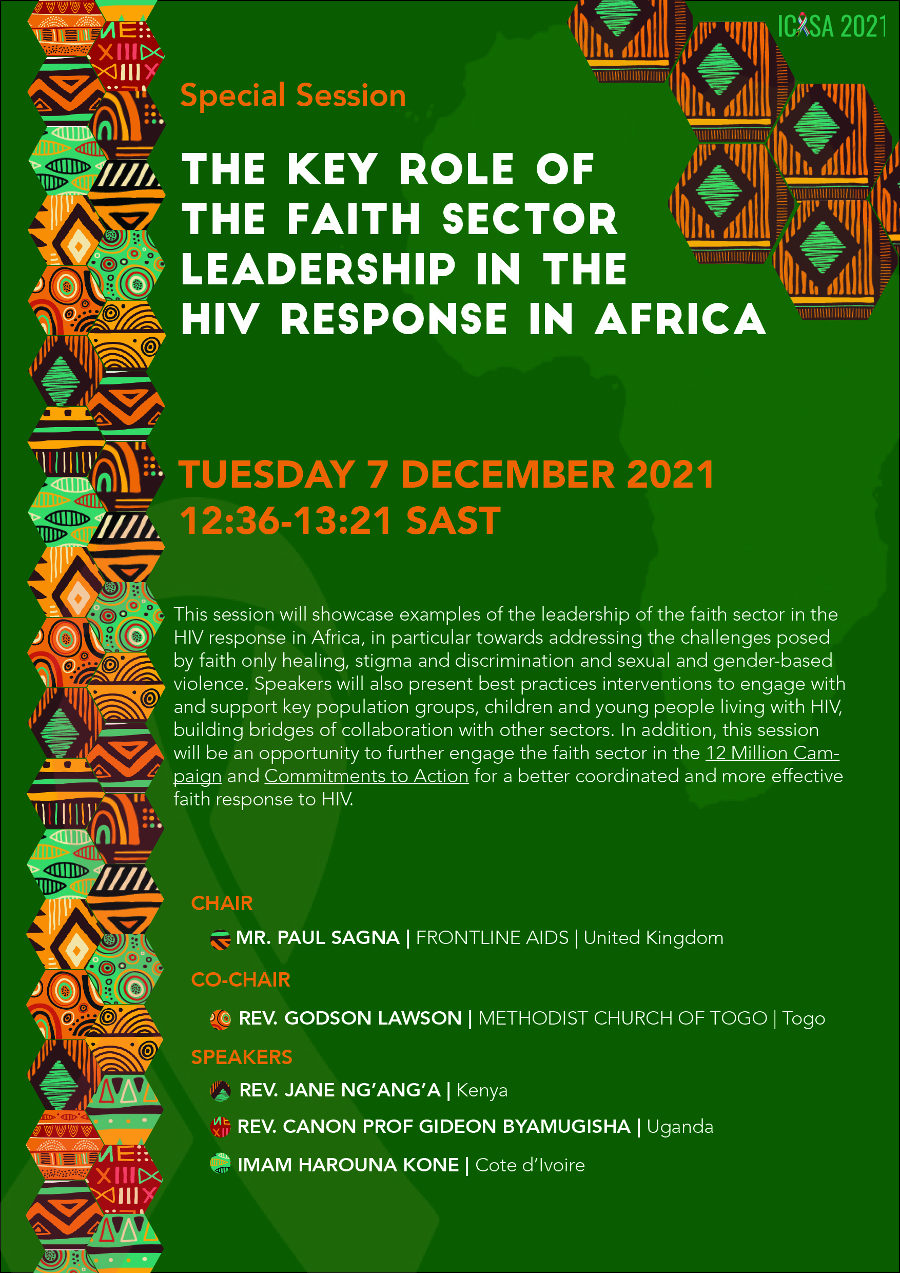 The Key Role of the Faith Sector Leadership in the HIV response in Africa